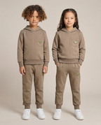 Prada - Kids' Camel Cotton Fleece Tracksuit Set - Signature Triangle Logo