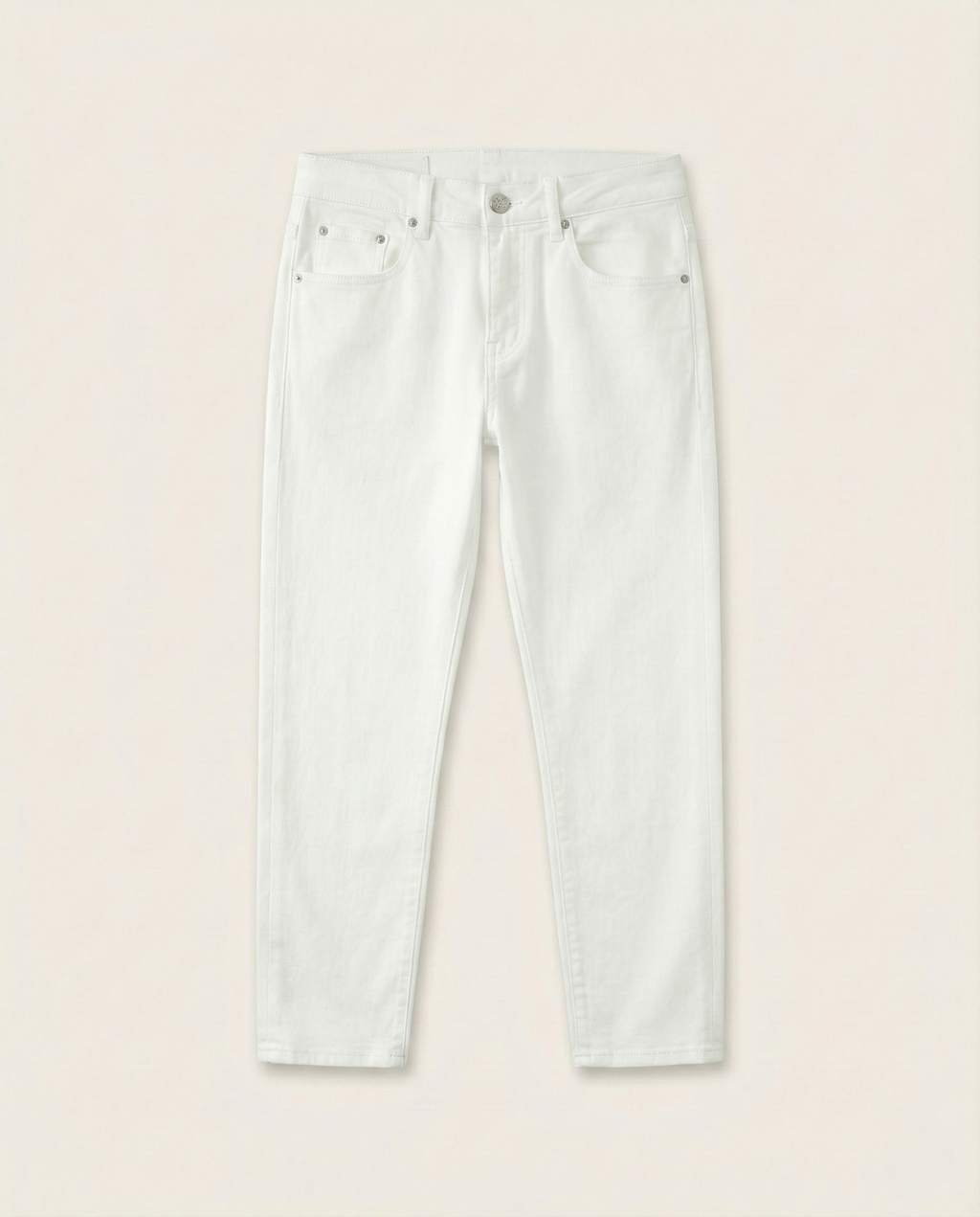 Louis Vuitton - Embellished Monogram White Denim Jeans