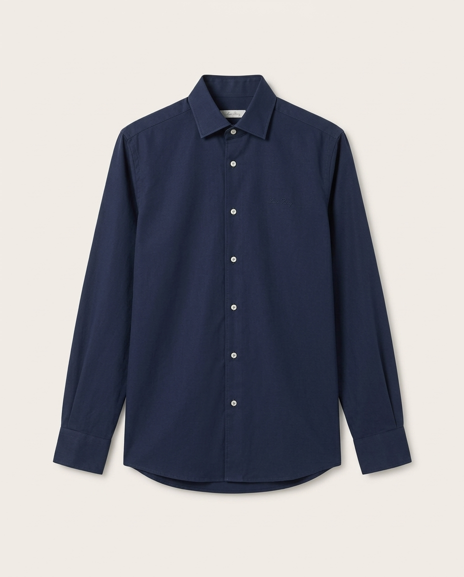 Loro Piana - André Shirt in Deep Navy André Cotton-Cashmere Blend
