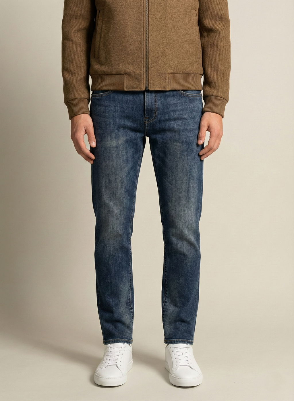 Emporio Armani - Men's Slim Tapered Dark Wash Denim Jeans