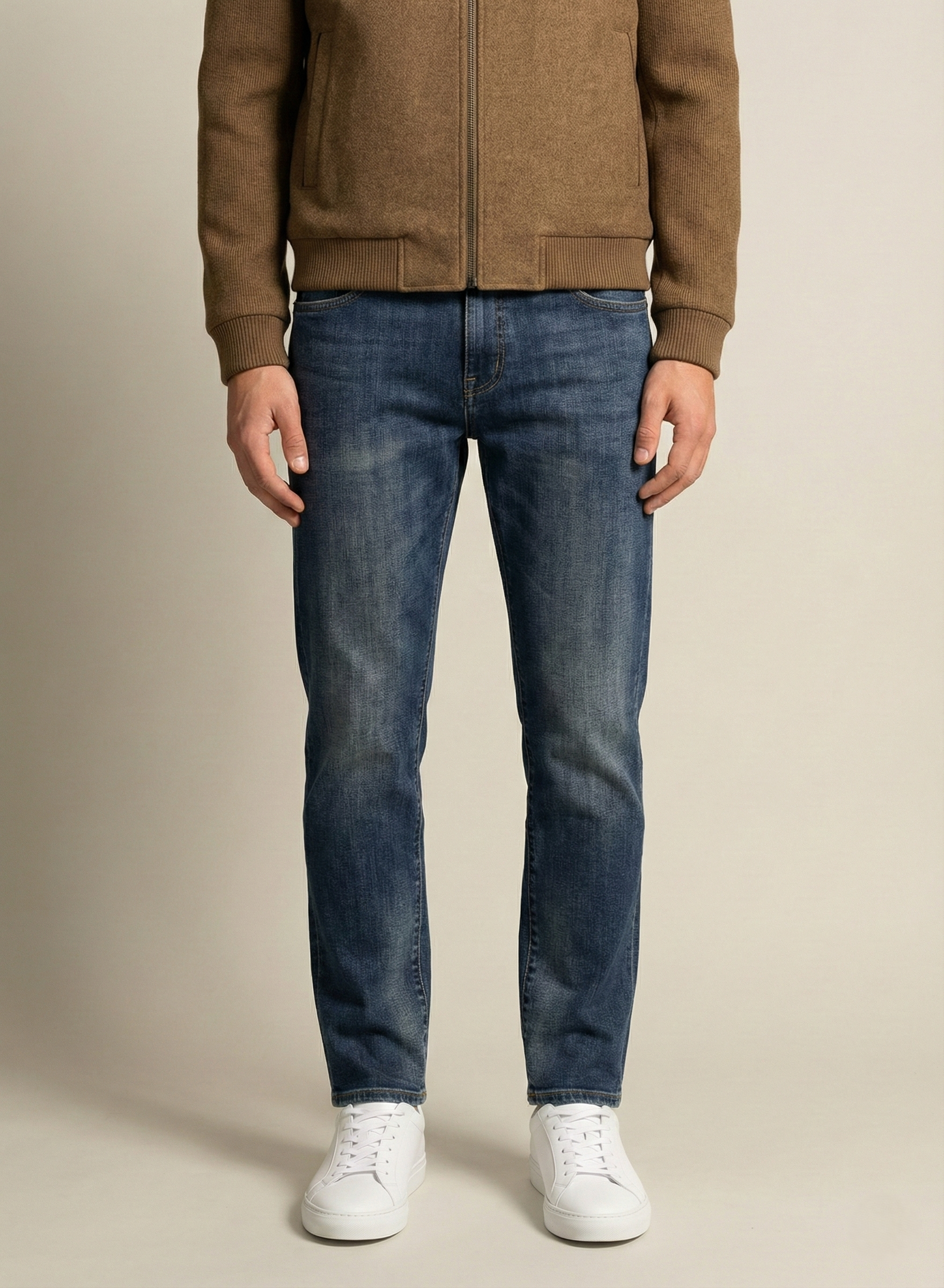 Emporio Armani - Men's Slim Tapered Dark Wash Denim Jeans