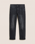 Prada Tapered Fit Grey with Rolled Cuff Wash Denim Jeans