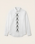 Mastermind Japan White Skull & Crossbones Placket Button-Up Shirt