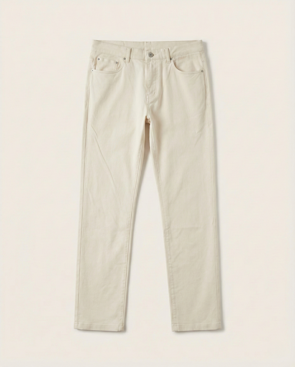 Zegna - Five-Pocket Cotton Twill Trousers - Off-White