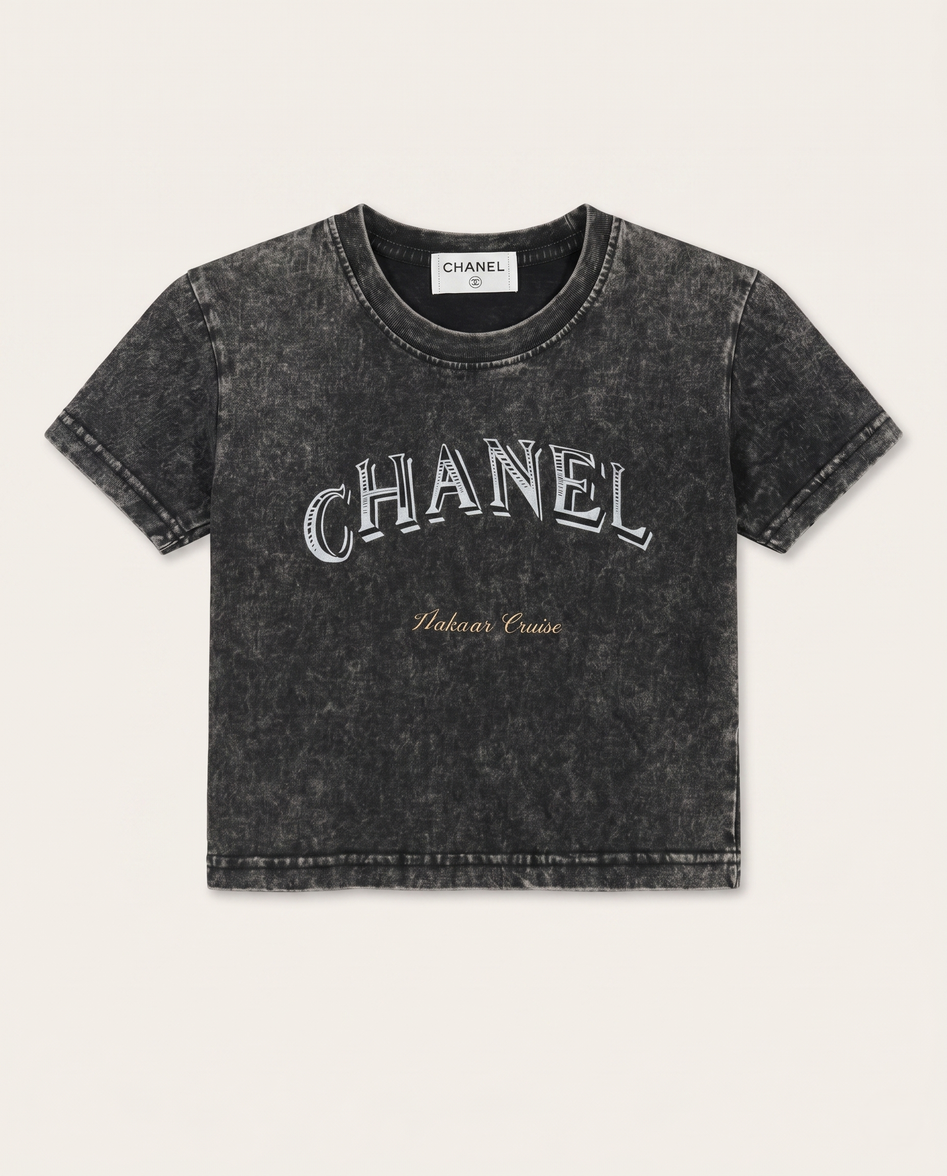 Chanel - Acid Wash Black T-Shirt