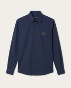 Balmain - Monogram Embossed Cotton Poplin Shirt