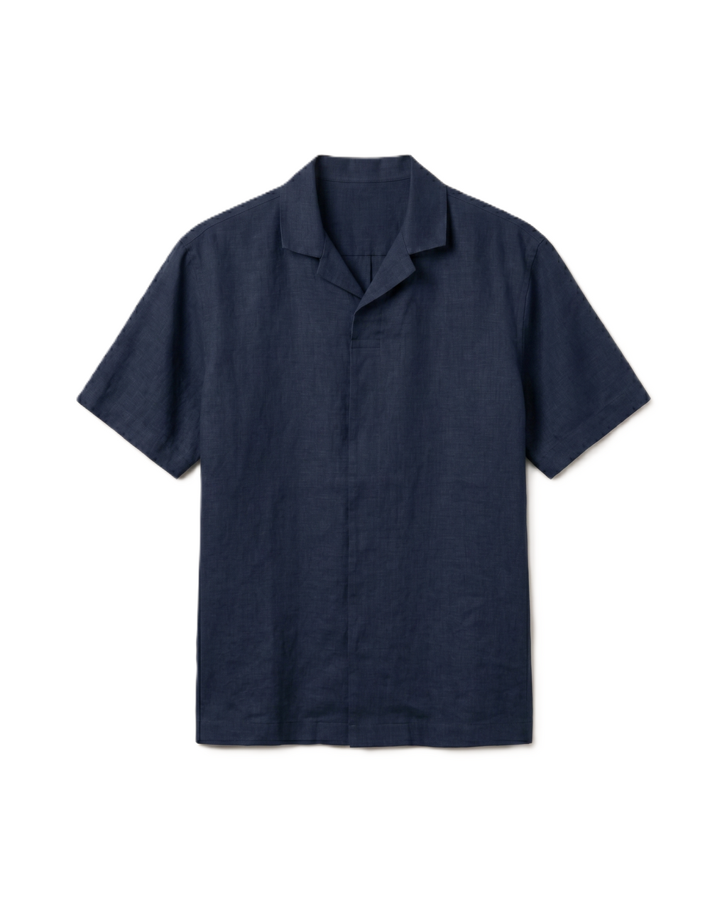 Summer Linen Set: Navy Shirt & Shorts