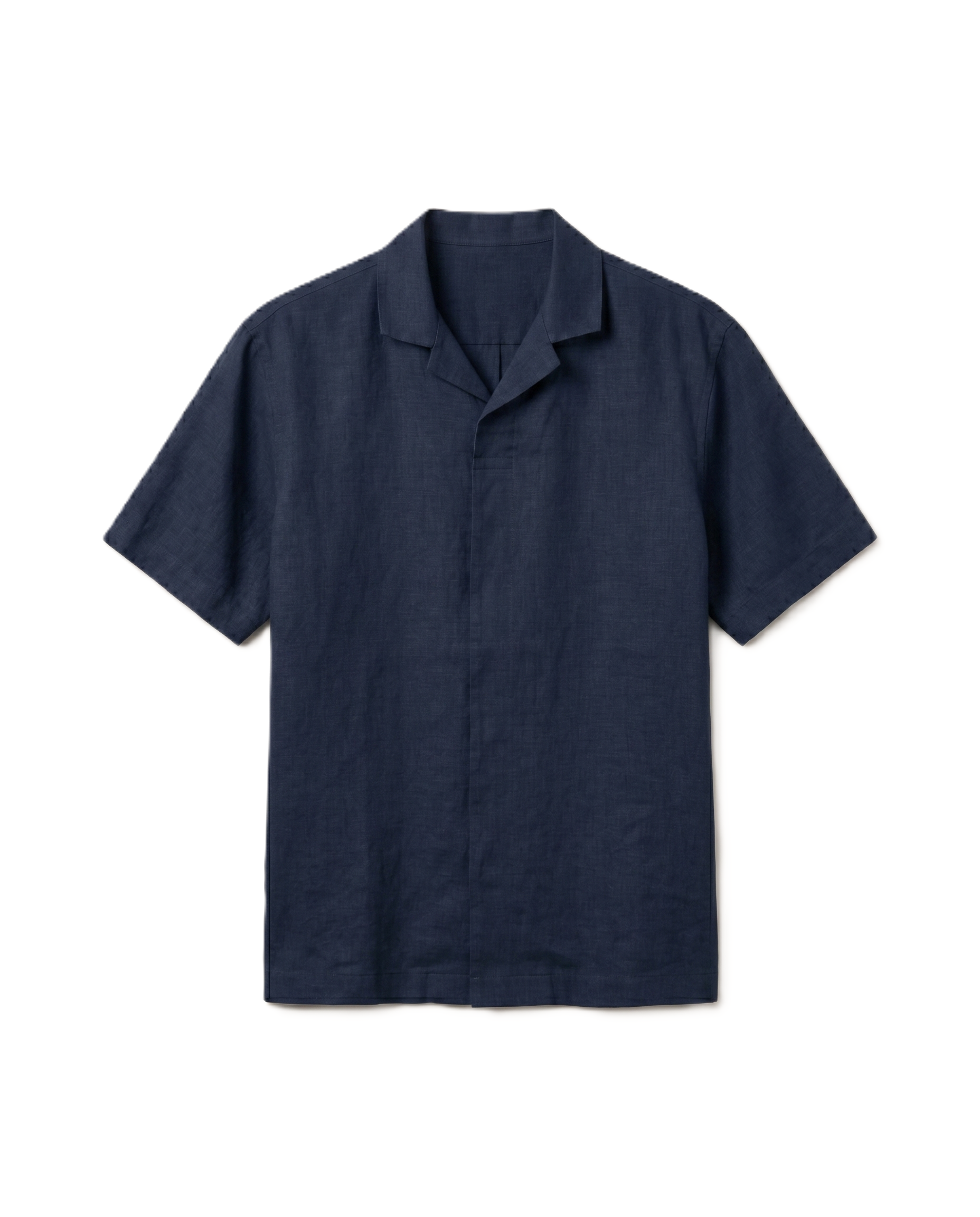 Summer Linen Set: Navy Shirt & Shorts