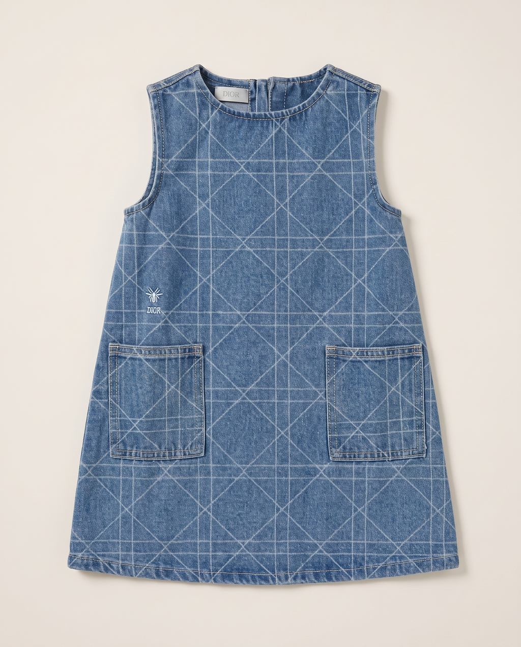Dior Kids - Sleeveless Denim Dress - Blue