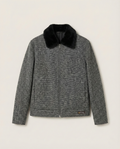 Loro Piana - Grey Mélange Cashmere-Blend Blouson with Fur Collar