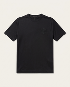 Stefano Ricci - Silk-Cotton T-Shirt in Midnight Black with Embroidered Octagon Logo