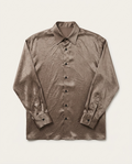 The Row Textured Silk-Blend Long Sleeve Shirt – Antique Bronze