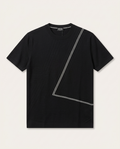 Zegna - Oasi Cashmere-Cotton Knit T-Shirt in Black with Geometric Intarsia Detail