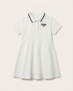 Fendi - Kids Polo Shirt Dress in Optic White