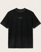 Balenciaga - Black Knitted T-Shirt with Striped Mock Neck