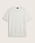 ZEGNA - Luxury Silk-Cotton Short-Sleeved Knit in Off-White