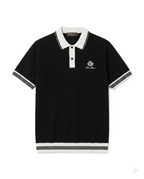 Loro Piana - Contrasting Collar Striped Polo - Black