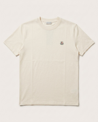 Moncler - Slim Fit Logo Patch T-Shirt in Off-White