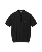 Loewe - Knit Quarter-Zip Polo T-Shirt - Black