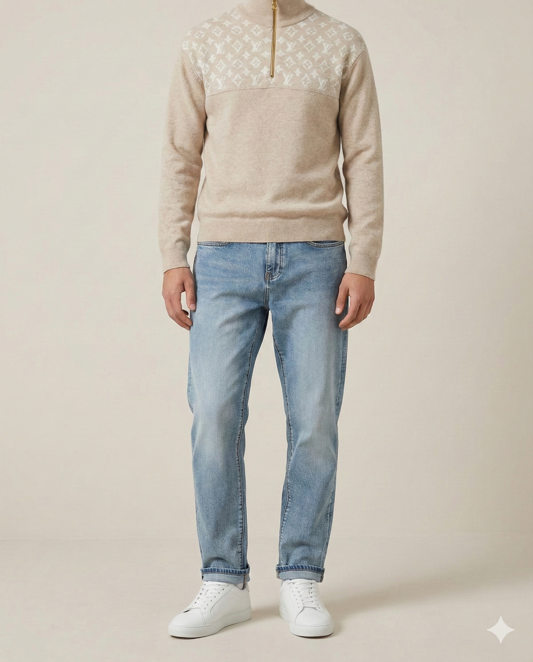 Emporio Armani - Straight-Leg Denim Light Wash Jeans