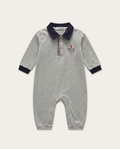 Moncler Babies - Long-Sleeve Cotton Polo Romper