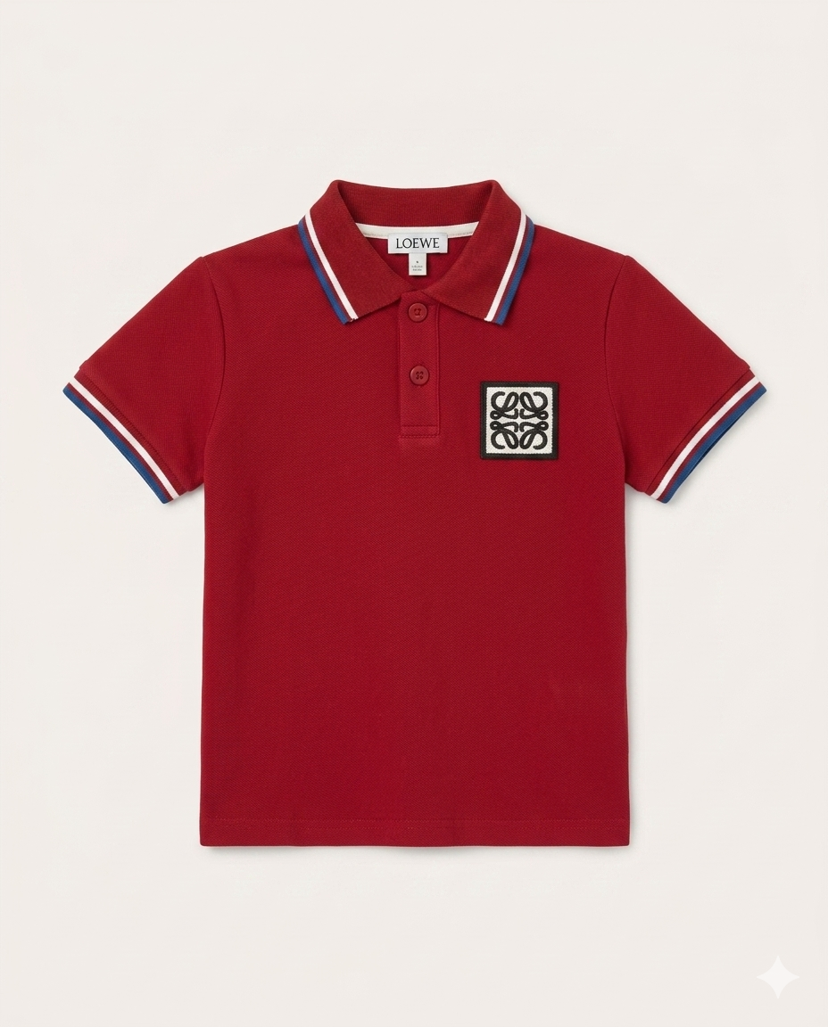 Loewe - Kids Anagram Patch Polo Shirt