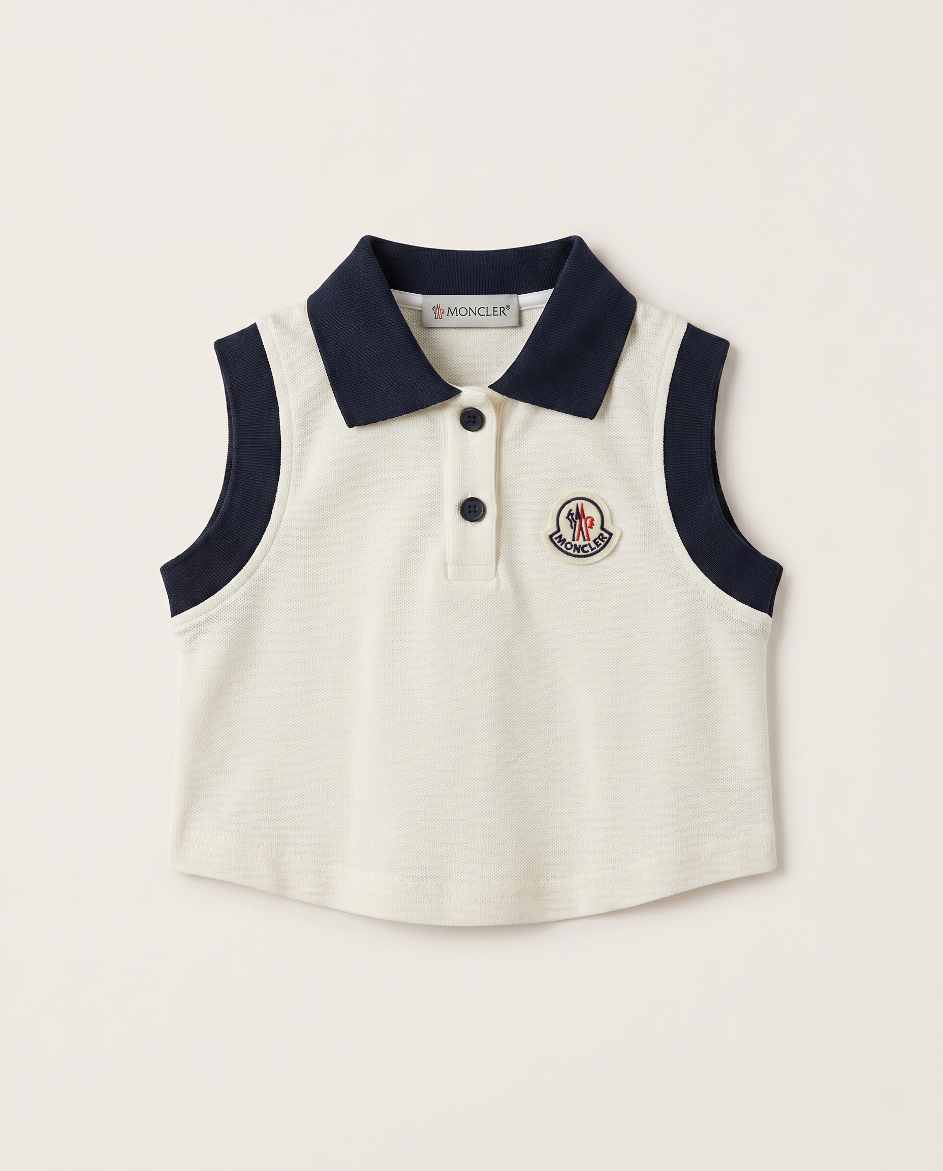 Moncler Girls - Sleeveless Piqué Polo Top