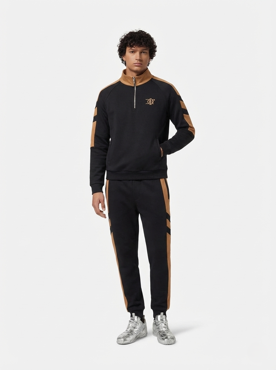 Dior Men's Black & Camel Panel Track Pants