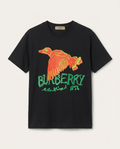 Burberry Kids - Black Cotton T-Shirt