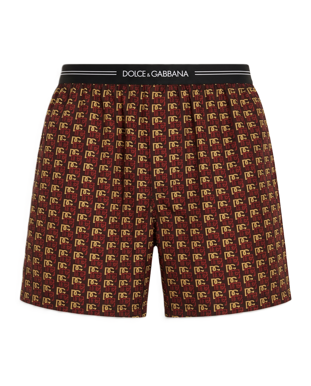 Dolce & Gabbana - Print Shorts - Burgundy/Gold