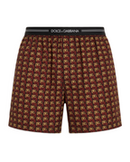 Dolce & Gabbana - Print Shorts - Burgundy/Gold