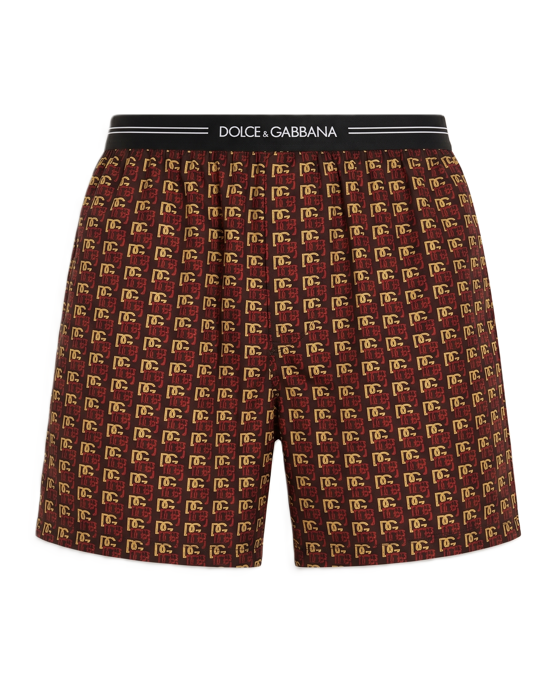 Dolce & Gabbana - Print Shorts - Burgundy/Gold