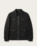 Tom Ford - Black Suede Zip-Up Utility Jacket