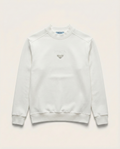 Prada - Cotton Crewneck Sweatshirt with Triangular Logo & Snap Sleeve Detail