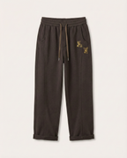 Louis Vuitton - Dark Brown Embroidered Logo Sweatpants