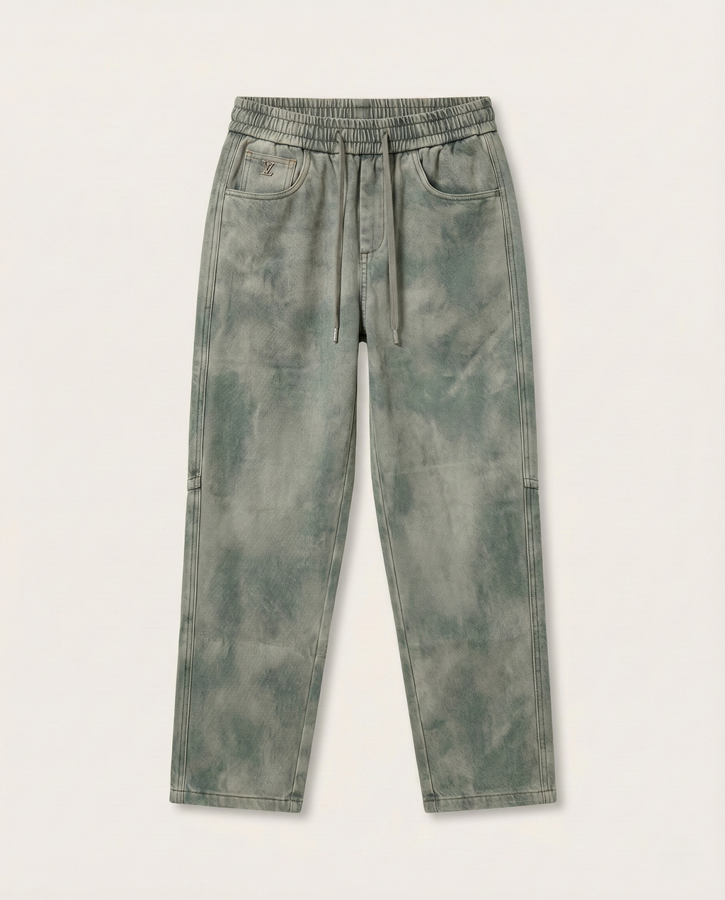 Louis Vuitton Relaxed Fit Washed Pants with Elastic Waist
