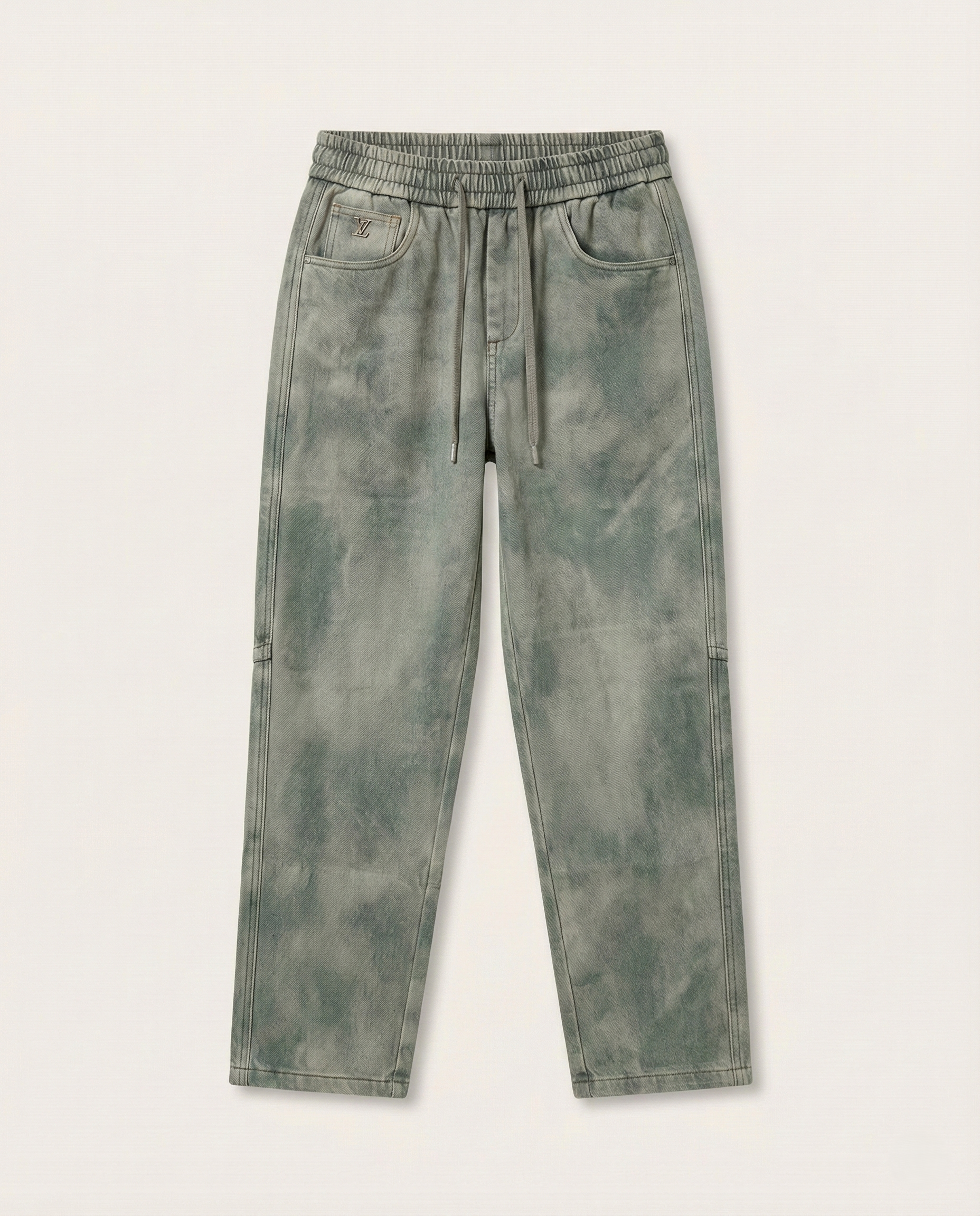 Louis Vuitton Relaxed Fit Washed Pants with Elastic Waist