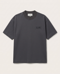 Maison Margiela - Ribbed-Collar Numerical Logo Tee in Charcoal
