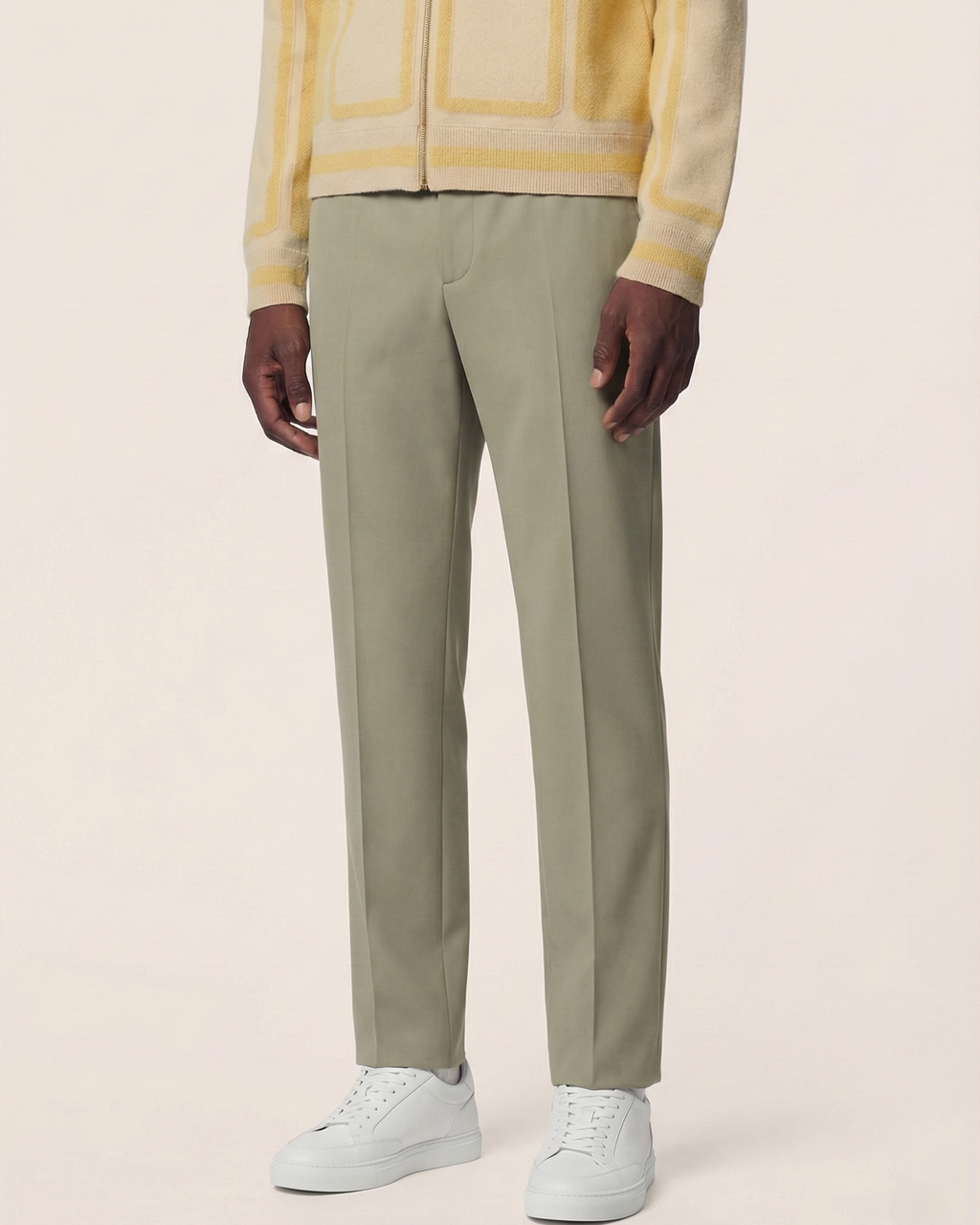 Zegna Tailored Slim-Fit Trousers in Beige