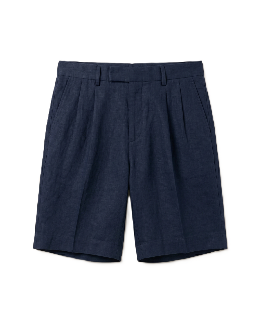 Summer Linen Set: Navy Shirt & Shorts