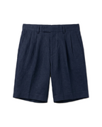 Summer Linen Set: Navy Shirt & Shorts