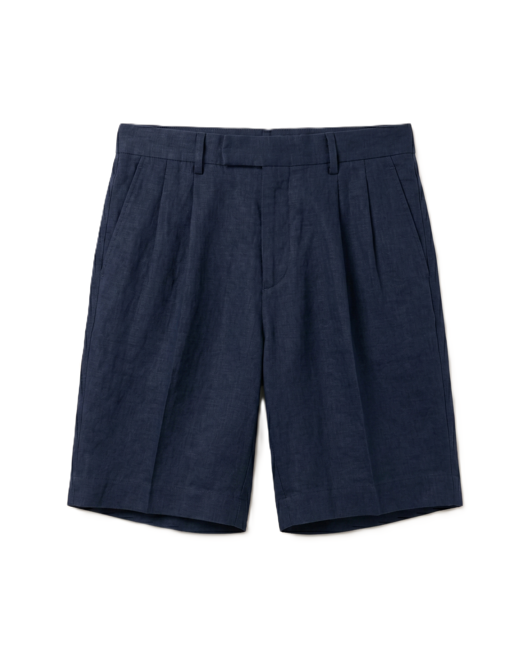 Summer Linen Set: Navy Shirt & Shorts
