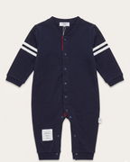 Thom Browne Babies - Navy Blue Stripe Infant Romper