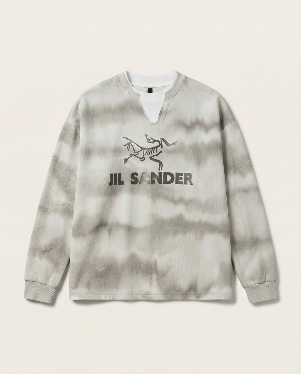 Arc'teryx x Jil Sander - Tie-Dye Skeleton Logo Layered Sweatshirt