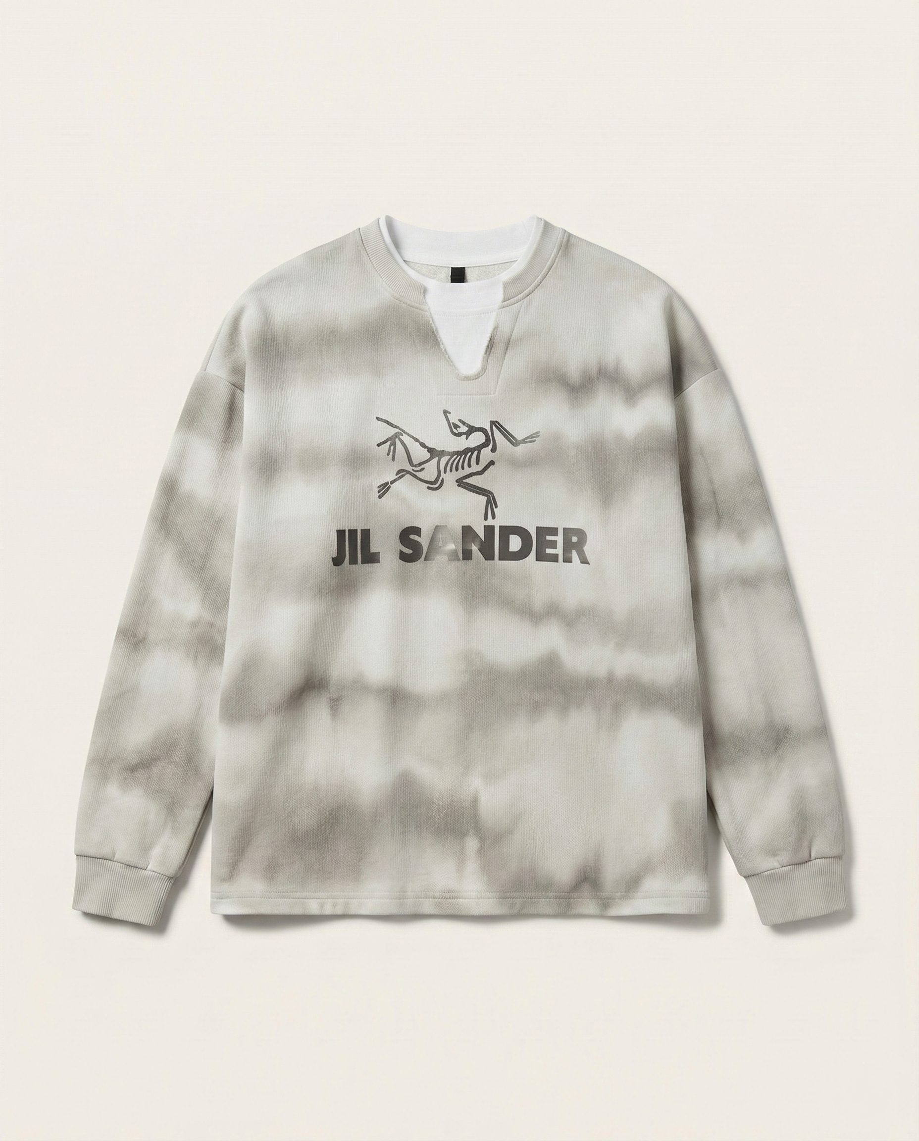 Arc'teryx x Jil Sander - Tie-Dye Skeleton Logo Layered Sweatshirt