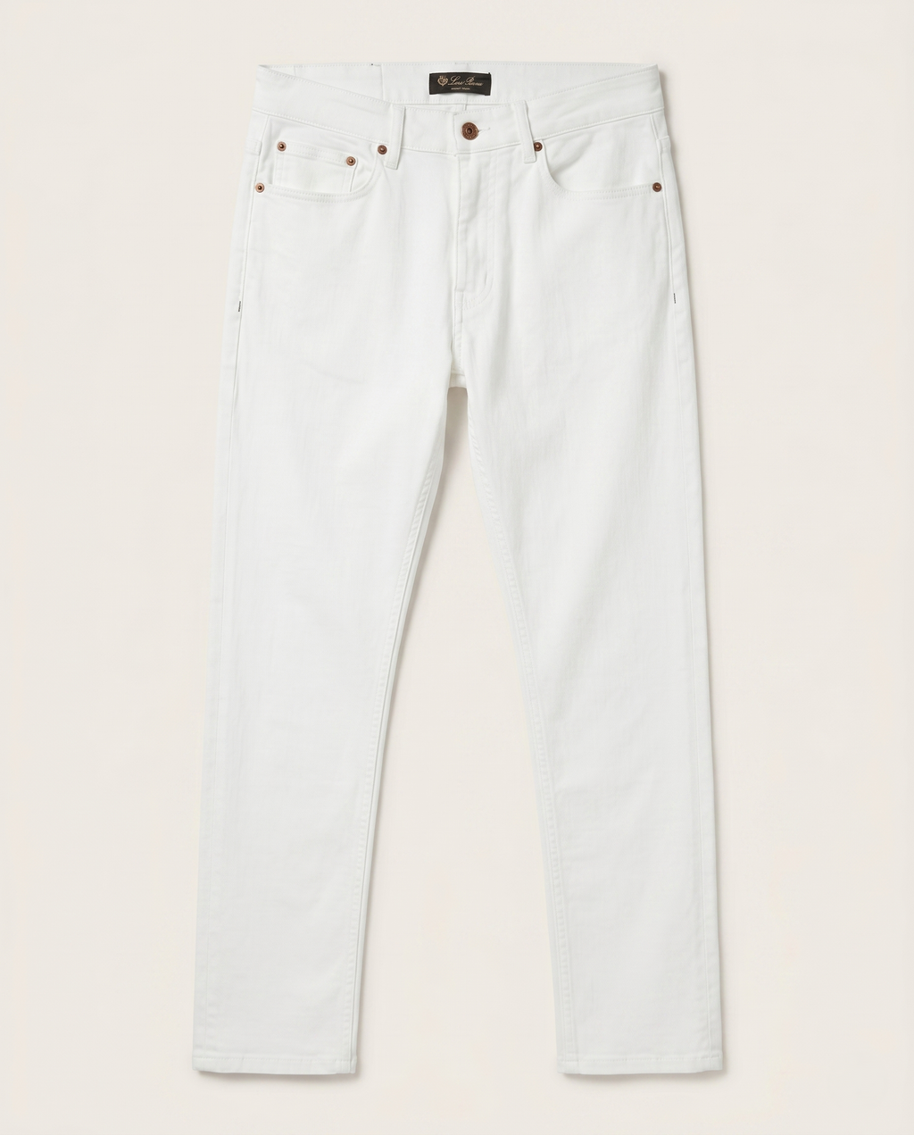 Loro Piana - White Straight Leg Denim Jeans
