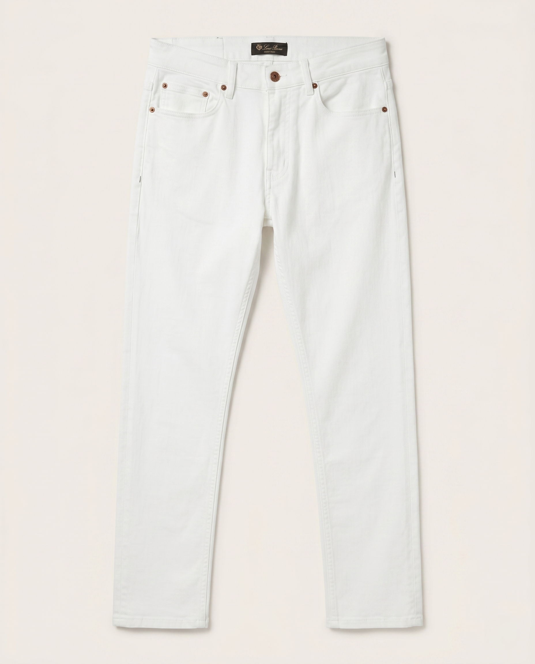 Loro Piana - White Straight Leg Denim Jeans