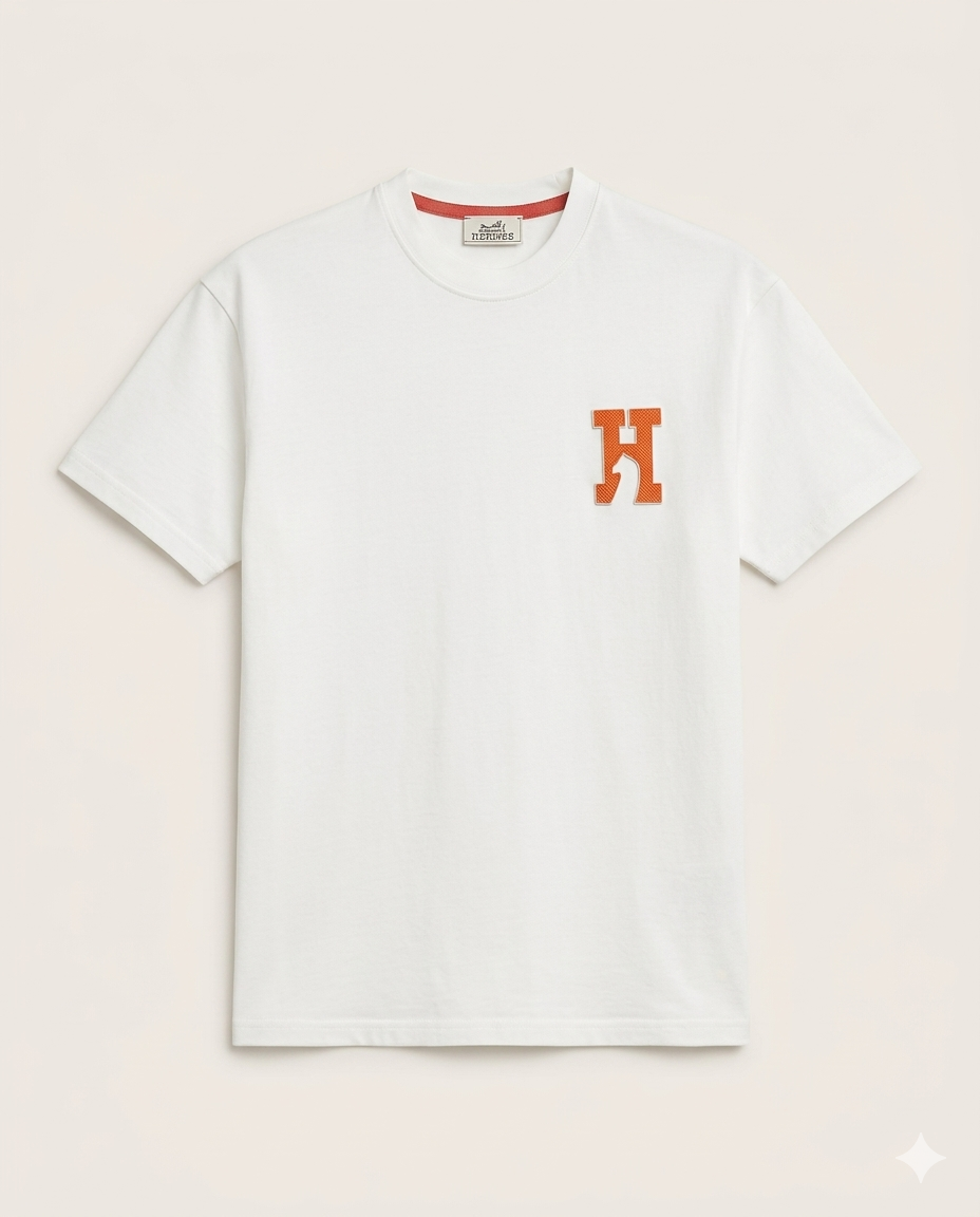 Hermès - "H" Patch Cotton Jersey T-Shirt – Signature Heritage Essential