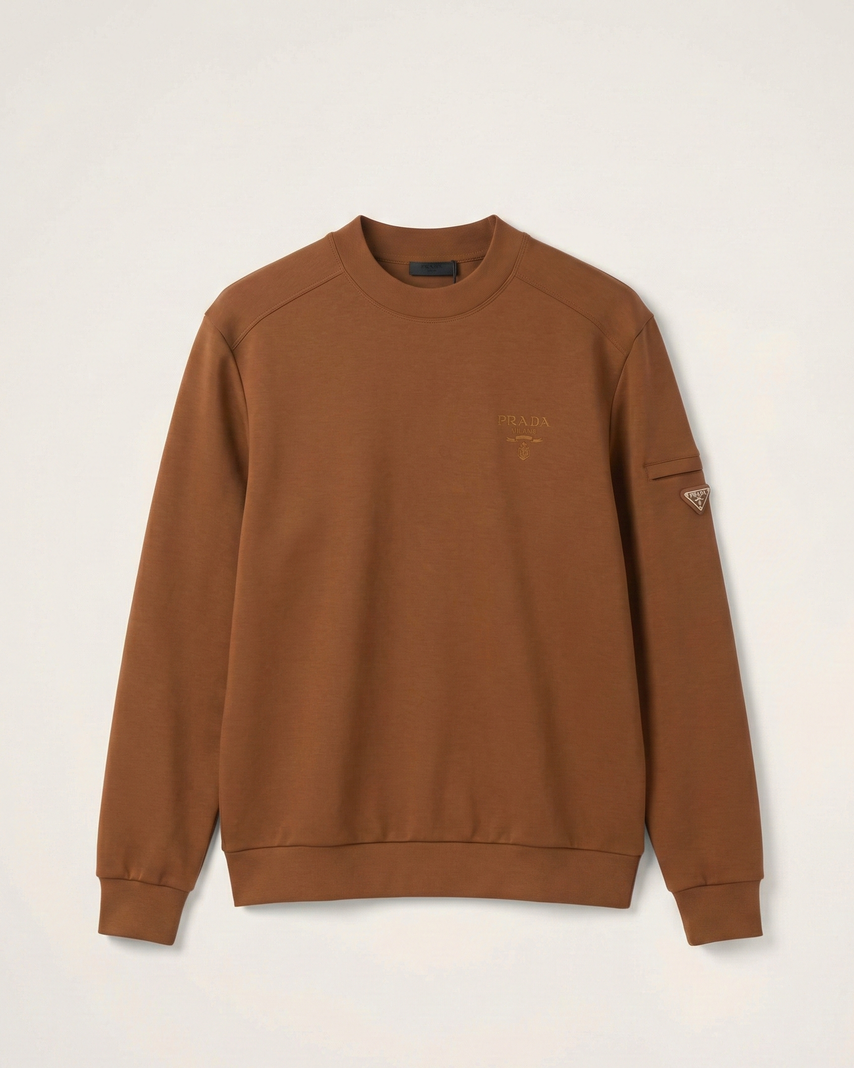 Prada - Milano Brown Cotton Crewneck Sweatshirt