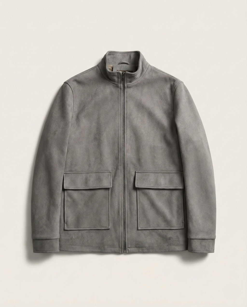 Loro Piana - Soft Suede Zip-Front Field Jacket - Dove Grey